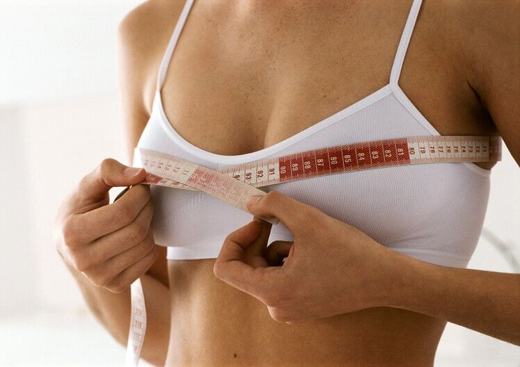 breast measurement after taking hormones